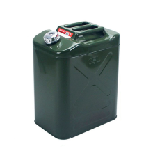 Каністра Merlion YT-HS-FX-35L, металева з клапаном + гнучка лійка, 35л, 355х255х480мм, Green