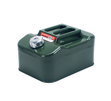 Каністра Merlion YT-HS-FX-10L, металева з клапаном + гнучка лійка, 10л, 355х255х200мм, Green