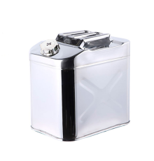 Каністра Merlion ML201-25L, нержавіюча сталь + гнучка лійка, 25л, 370х260х360мм, 2.50 кг, Silver