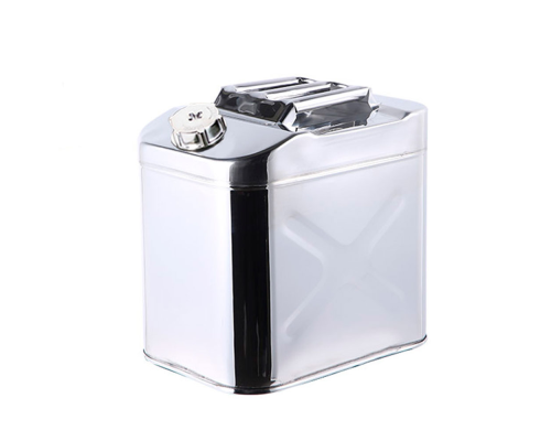 Каністра Merlion ML201-25L, нержавіюча сталь + гнучка лійка, 25л, 370х260х360мм, 2.50 кг, Silver