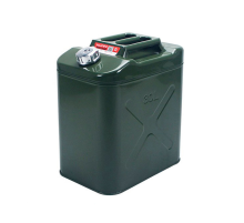Каністра Merlion YT-HS-FX-30L, металева з клапаном + гнучка лейка, 30л, 355х255х420мм, Зелена
