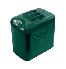 Каністра Merlion YT-HS-FX-50L, металева з клапаном + гнучка лейка, 50л, 472х305х470мм, Зелена