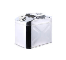 Каністра Merlion ML201-20L, нержавіюча сталь + гнучка лійка, 20л, 370х260х310мм, 2.30 кг, Silver