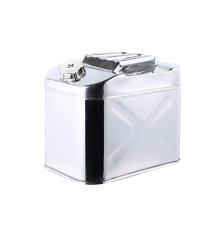 Каністра Merlion ML201-20L, нержавіюча сталь + гнучка лійка, 20л, 370х260х310мм, 2.30 кг, Silver