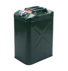 Каністра Merlion YT-HS-FX-40L, металева з клапаном + гнучка лейка, 40л, 355х255х530мм, Зелена