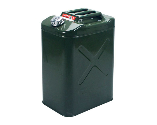 Каністра Merlion YT-HS-FX-40L, металева з клапаном + гнучка лейка, 40л, 355х255х530мм, Зелена