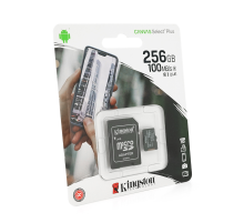 Карта пам'яті Kingston Canvas microSDHC Class 10 A1 UHS-I, 256GB