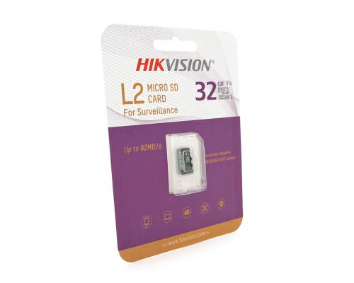 Карта пам'яті Hikvision MicroSD HS-TF-L2/32G