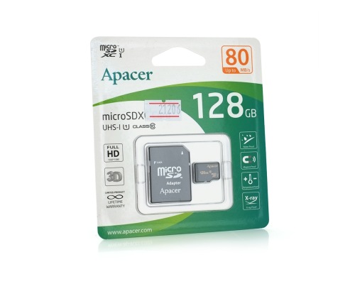 Карта пам'яті Apacer microSDHC Class 10 UHS-I, 128GB