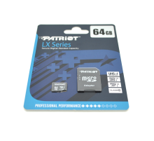 Карта пам'яті Patriot LX microSDHC Class 10 UHS-I, 64GB Карта пам'яті Patriot LX microSDHC Class 10 UHS-I, 64GB