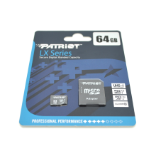 Карта пам'яті Patriot LX microSDHC Class 10 UHS-I, 64GB