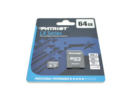 Карта пам'яті Patriot LX microSDHC Class 10 UHS-I, 64GB Карта пам'яті Patriot LX microSDHC Class 10 UHS-I, 64GB