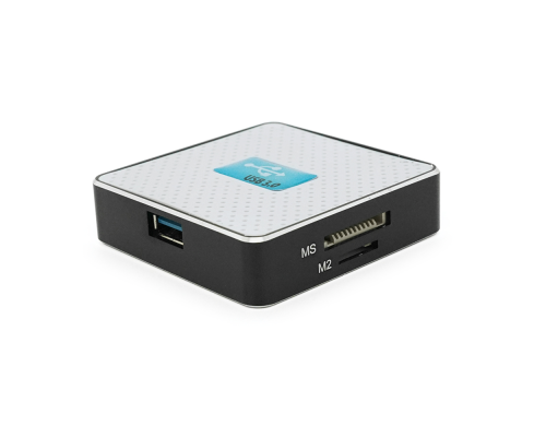Кардридер універсальний USB 3.0 HDH-939 SD/MMC/MS/TF/M2, USB2.0, White, Блістер