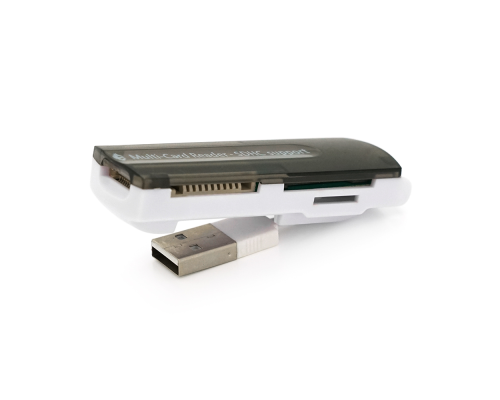 Кардрідер універсальний 4в1 MERLION CRD-7BL TF / Micro SD, USB2.0, Black, OEM Q50