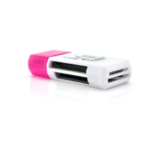 Кардридер універсальний 4в1 MERLION CRD-4YE TF/Micro SD, USB2.0, Purple, OEM Q1500