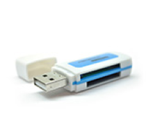 Кардридер універсальний 4в1 MERLION CRD-5BL TF/Micro SD, USB2.0, Orange, OEM Q50