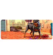 Килимок 300*800 тканинний GTA5 Dog з боковою прошивкою, товщина 3 мм, Пакет