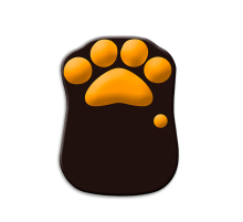 Килимок 260*210 тканинний Lion Paw, товщина 2 мм, колір Black-Orange, OEM