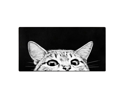 Килимок 300*700 тканинний Gray Cat з боковою прошивкою, товщина 2 мм, Black, Пакет