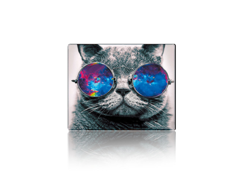 Килимок 250*300 тканинний Cat with Glasses, з боковою прошивкою, товщина 2 мм