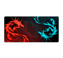 Килимок 300*700 тканинний Red and Blue Dragons з боковою прошивкою, товщина 2 мм, Black, Пакет