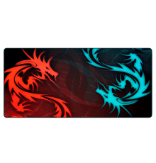 Килимок 300*700 тканинний Red and Blue Dragons з боковою прошивкою, товщина 2 мм, Black, Пакет