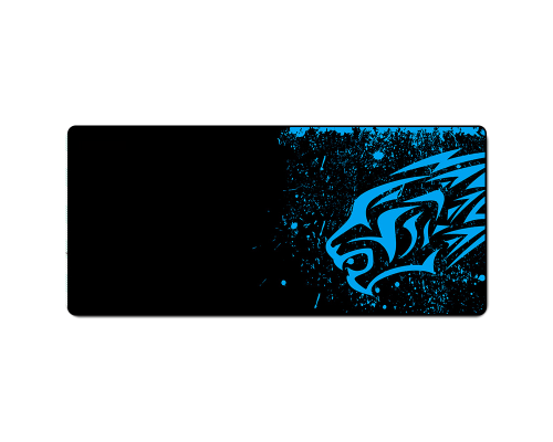 Килимок 300*700 тканинний Blue tiger з боковою прошивкою, товщина 2 мм, Black, Пакет