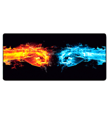Килимок 300*700 тканинний Hands of fire з боковою прошивкою, товщина 2 мм, Black, Пакет