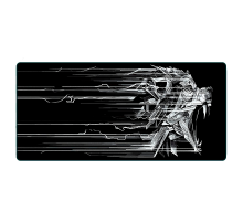 Килимок 300*700 тканинний Ghost Wolf з боковою прошивкою, товщина 2 мм, Black, Пакет