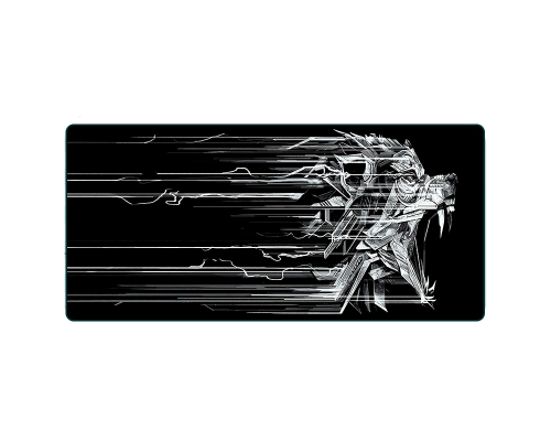 Килимок 300*700 тканинний Ghost Wolf з боковою прошивкою, товщина 2 мм, Black, Пакет
