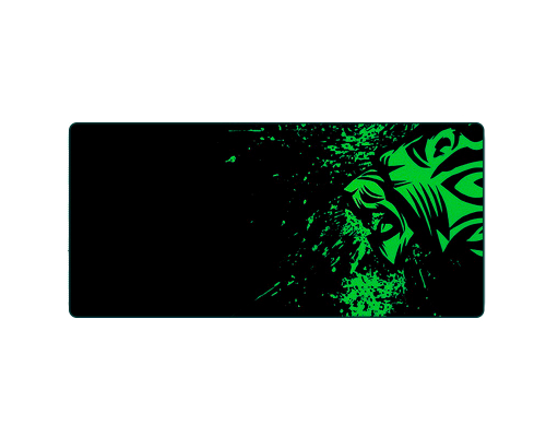 Килимок 300*700 тканинний Green tiger з боковою прошивкою, товщина 2 мм, Black, Пакет