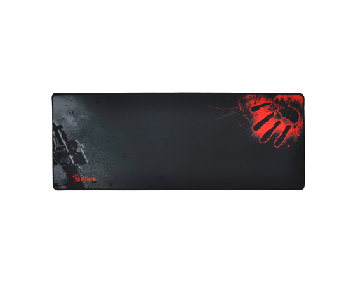 Килимок 300 * 800 тканинної Bloody Handprint з бічної прошивкою, товщина 3 мм, колір Black / Red, Пакет