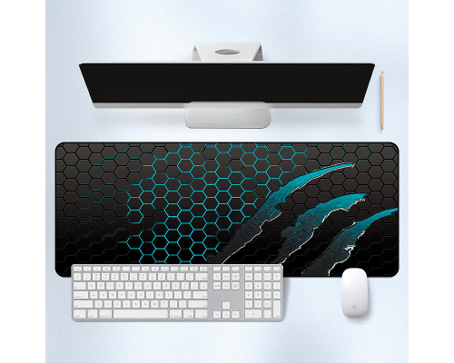 Килимок 300*800 тканинний Honeycomb з боковою прошивкою, товщина 2 мм, колір Black/Blue, Пакет Килимок 300*800 тканинний Honeycomb з боковою прошивкою, товщина 2 мм, колір Black/Blue, Пакет