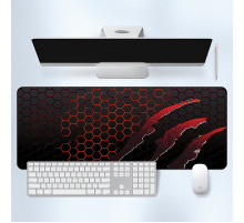Килимок 300*800 тканинний Honeycomb з боковою прошивкою, товщина 2 мм, колір Black/Red, Пакет