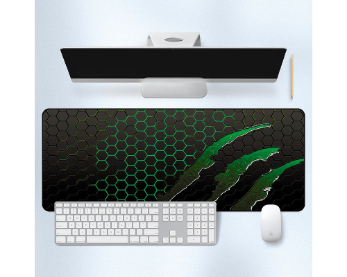 Килимок 300*800 тканинний Honeycomb з боковою прошивкою, товщина 2 мм, колір Black/Green, Пакет Килимок 300*800 тканинний Honeycomb з боковою прошивкою, товщина 2 мм, колір Black/Green, Пакет