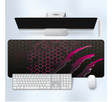 Килимок 300*800 тканинний Honeycomb з боковою прошивкою, товщина 2 мм, колір Black/Pink, Пакет