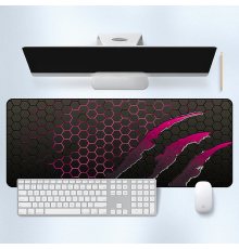 Килимок 300*800 тканинний Honeycomb з боковою прошивкою, товщина 2 мм, колір Black/Pink, Пакет
