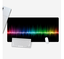 Килимок 300*800 тканинний "Colorful sound waves" з боковою прошивкою, товщина 2 мм, Пакет