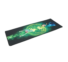 Килимок 300*800 тканинний Rick and Morty з боковою прошивкою, товщина 3 мм, колір Black/Green, Пакет