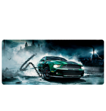 Килимок 300*800 тканинний Ford Mustang GT з боковою прошивкою, товщина 3 мм, Green, Пакет