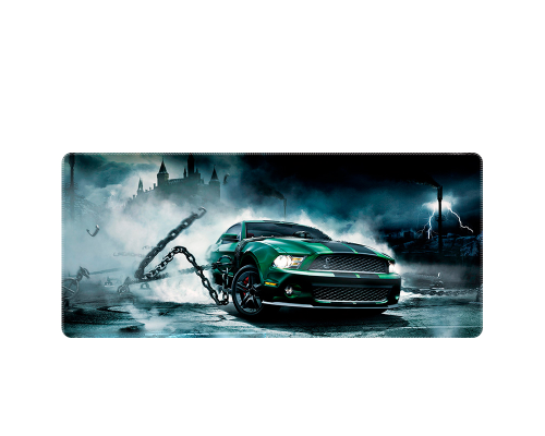 Килимок 300*800 тканинний Ford Mustang GT з боковою прошивкою, товщина 3 мм, Green, Пакет Килимок 300*800 тканинний Ford Mustang GT з боковою прошивкою, товщина 3 мм, Green, Пакет
