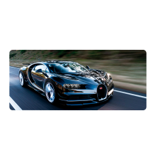 Килимок 300*800 тканинний Bugatti Chiron з боковою прошивкою, товщина 3 мм, Black, Пакет