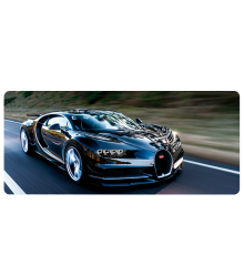 Килимок 300*800 тканинний Bugatti Chiron з боковою прошивкою, товщина 3 мм, Black, Пакет