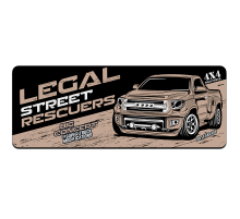 Килимок 300*700 тканинний Legal street rescuers з боковою прошивкою, товщина 2 мм, Beige, Пакет