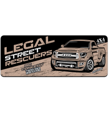Килимок 300*700 тканинний Legal street rescuers з боковою прошивкою, товщина 2 мм, Beige, Пакет