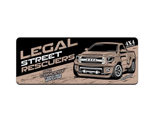 Килимок 300*700 тканинний Legal street rescuers з боковою прошивкою, товщина 2 мм, Beige, Пакет