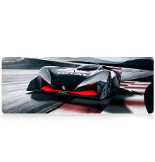 Килимок 300*700 тканинний Peugeot з боковою прошивкою, товщина 2 мм, Black, Пакет