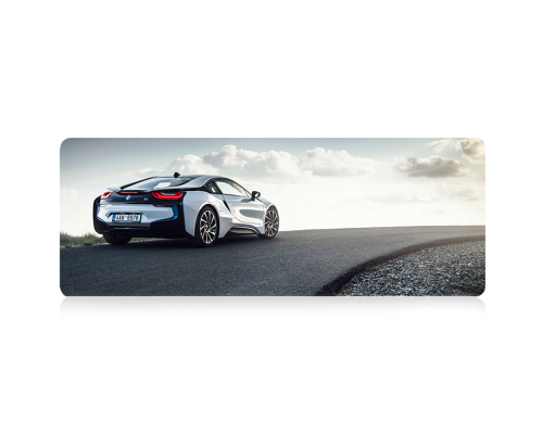 Килимок 300*700 тканинний BMW з боковою прошивкою, товщина 2 мм, Gray, Пакет