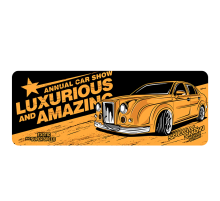 Килимок 300*700 тканинний Luxurious and Amazinc з боковою прошивкою, товщина 2 мм, колір Dark yellow, Пакет