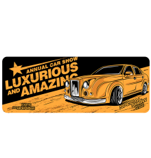 Килимок 300*700 тканинний Luxurious and Amazinc з боковою прошивкою, товщина 2 мм, колір Dark yellow, Пакет